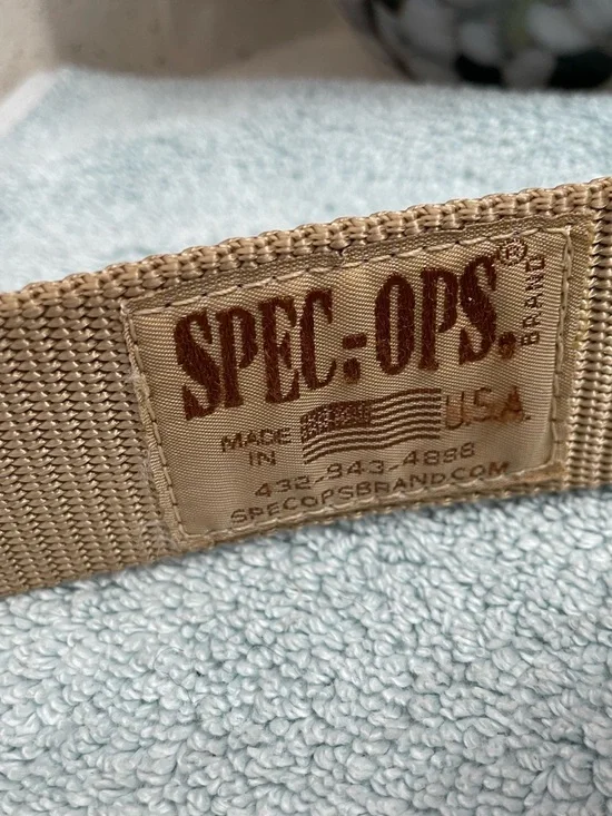 Lot of 2 Tactical Men's Webbing Belts - Khaki & Army Green - Picture 8 of 14